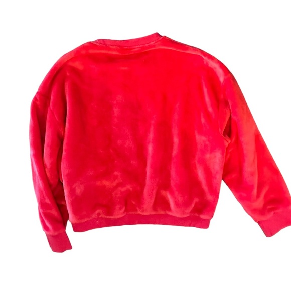 Disney Mickey Mouse Red Fleece Christmas Crewneck Sweatshirt NWOT Size XL - Picture 2 of 4